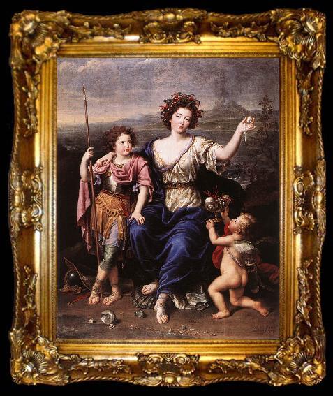framed  MIGNARD, Pierre The Marquise de Seignelay and Two of her Children, ta009-2